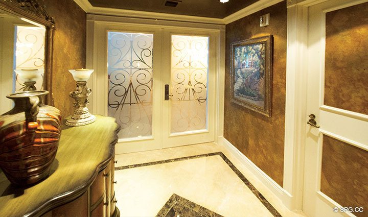 Foyer at Luxury Oceanfront Residence 21A, Tower II, The Palms Condominiums, 2110 North Ocean Boulevard, Fort Lauderdale Beach, Florida 33305, Luxury Seaside Condos 