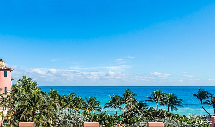 Terrace View from Residence 5D, Tower I at The Palms, Luxury Oceanfront Condominiums Fort Lauderdale, Florida 33305