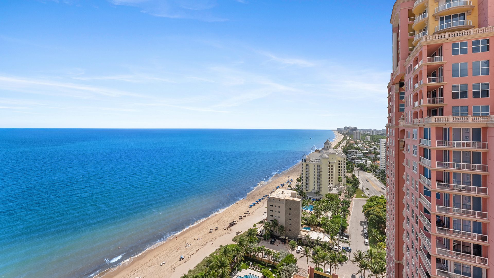 Ocean Views from Residence 24A, Tower II at The Palms, Luxury Oceanfront Condominiums Fort Lauderdale, Florida 33305