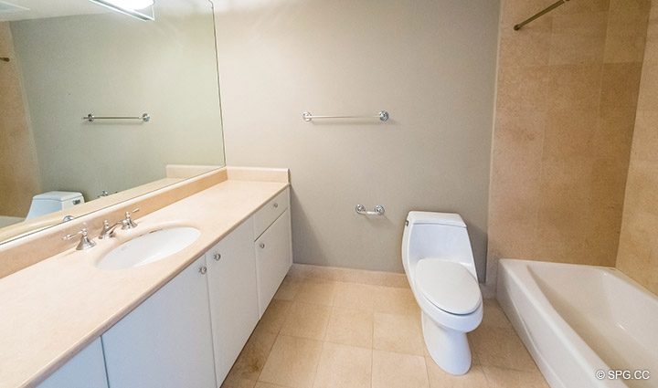Bathroom inside Residence 10E, Tower I at The Palms, Luxury Oceanfront Condominiums Fort Lauderdale, Florida 33305
