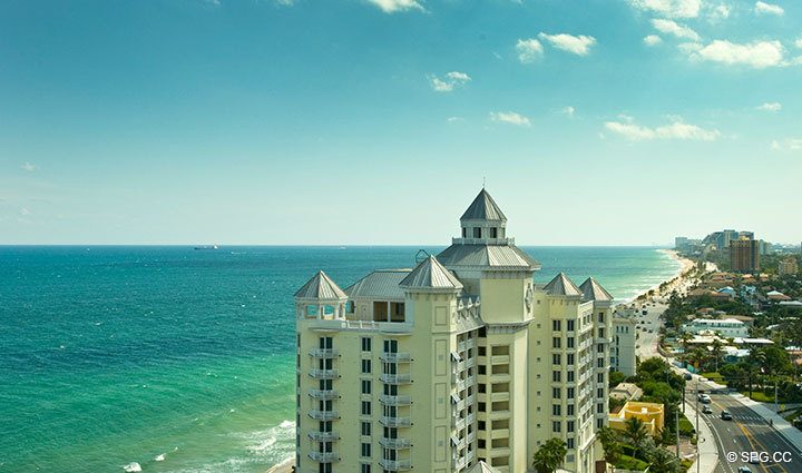 View to the South at Luxury Oceanfront Residence 17E, Tower I, The Palms Condominium, 2100 North Ocean Boulevard, Fort Lauderdale Beach, Florida 33305, Luxury Seaside Condos