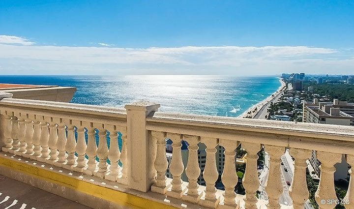 Sunrise to Sunset Views from Grand Penthouse 28A, Tower I at The Palms, Luxury Oceanfront Condominiums in Fort Lauderdale, Florida 33305.