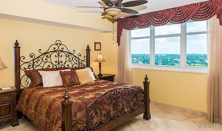 Master Bedroom inside Residence 10B, Tower I at The Palms, Luxury Oceanfront Condominiums Fort Lauderdale, Florida 33305