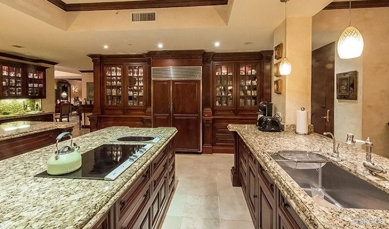 Expertly Crafted Kitchen Surfaces in the Grand Penthouse 30A, Tower II at The Palms, Luxury Oceanfront Condos in Fort Lauderdale, South Florida 33305