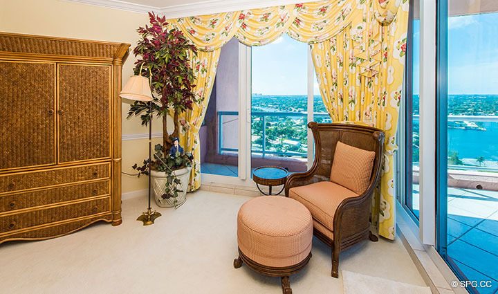 Master Bed Terrace Access in Residence 20E, Tower 2 at The Palms, Luxury Oceanfront Condominiums Fort Lauderdale, Florida 33305