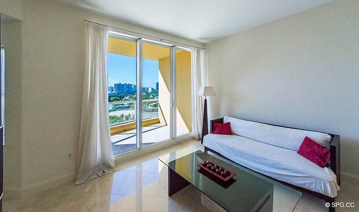 Den with Terrace Access in Residence 10D, Tower II at The Palms, Luxury Oceanfront Condominiums Fort Lauderdale, Florida 33305