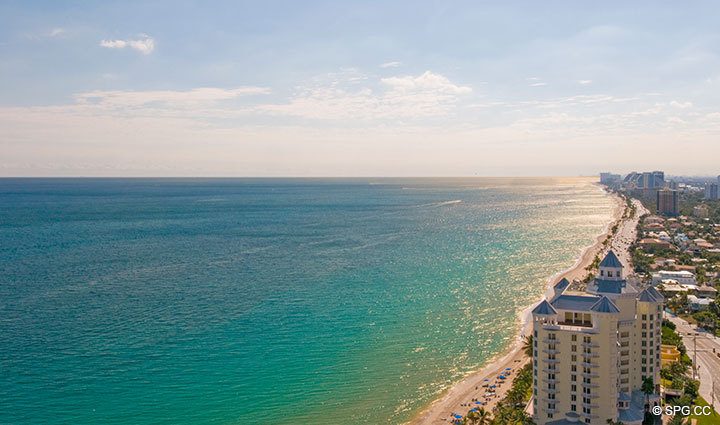 Southeast Ocean View at Luxury Oceanfront Residence 28A, Tower II, The Palms Condominiums, 2110 North Ocean Boulevard, Fort Lauderdale Beach, Florida 33305, Luxury Seaside Condos
