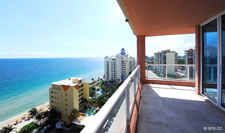 Terrace, Residence 15E, The Palms, Tower I,  luxury oceanfront condo, 2100 North Ocean Boulevard, Fort Lauderdale Beach, Florida 33305, Luxury Waterfront Condos
