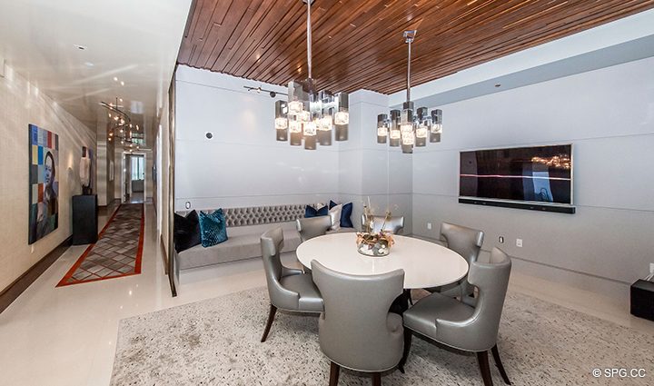 Formal Dining Room Residence 501 For Sale at 1000 Ocean, Luxury Oceanfront Condos in Boca Raton, Florida 33432.