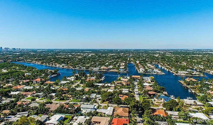 Main Intracoastal View from Grand Penthouse 28A, Tower I at The Palms, Luxury Oceanfront Condominiums in Fort Lauderdale, Florida 33305.