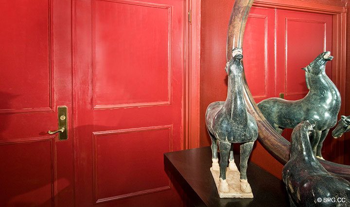 Private Lobby at Luxury Oceanfront Residence 18D, Tower II, The Palms Condominiums, 2110 North Ocean Boulevard, Fort Lauderdale Beach, Florida 33305, Luxury Seaside Condos