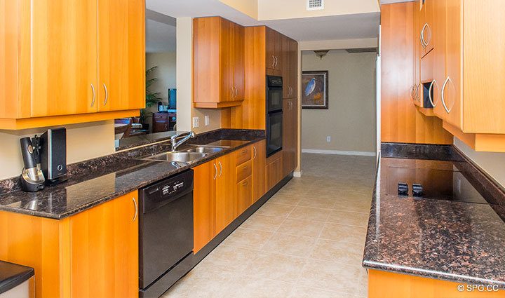 Gourmet Kitchen Inside Residence 6C, Tower I at The Palms, Luxury Oceanfront Condominiums Fort Lauderdale, Florida 33305
