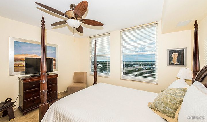 Bedroom with Intracoastal Views in Residence 12A, Tower I at The Palms, Luxury Oceanfront Condominiums Fort Lauderdale, Florida 33305