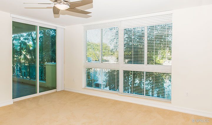 Master Bedroom Terrace Access in Residence 204 at The Landings at Las Olas, Luxury Waterfront Condominiums Fort Lauderdale, Florida 33305