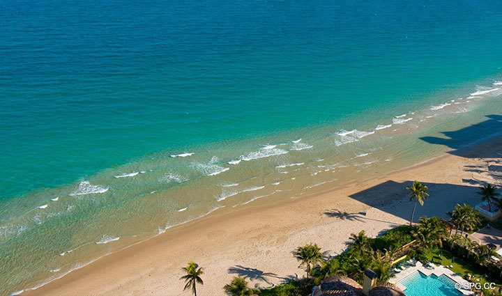 Ocean View at Luxury Oceanfront Residence at 25D, Tower II, The Palms Condominium, 2110 North Ocean Boulevard, Fort Lauderdale Beach, Florida 33305, Luxury Waterfront Condos, The Palms Tower II in Ft. Lauderdale