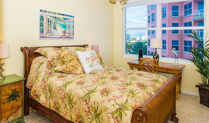 Guest Bedroom Inside Residence 6C, Tower I at The Palms, Luxury Oceanfront Condominiums Fort Lauderdale, Florida 33305