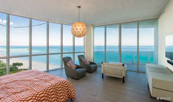 Master Suite mit Terrasse Zugang in Residence 701, Mieten im Trump Towers One, Luxury Oceanfront Condos in Sunny Isles Beach, Florida 33160