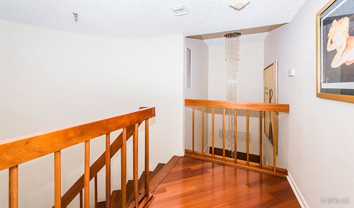 Second Floor Landing in Residence 1-101 at Oasis, Luxury Oceanfront Condos in Palm Beach, Florida 33480.