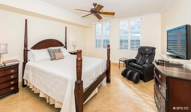 Guest Bedroom inside Residence 12D, Tower I at The Palms, Luxury Oceanfront Condominiums Fort Lauderdale, Florida 33305