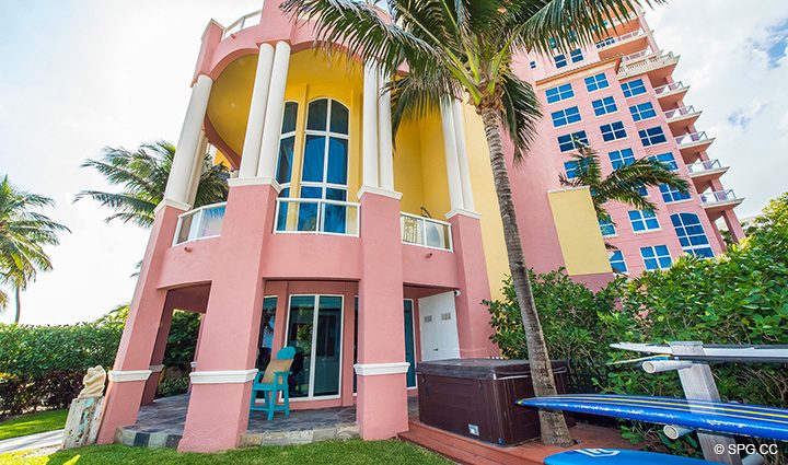 Private Garden Area for Oceanfront Villa 1 at The Palms, Luxury Oceanfront Condominiums Fort Lauderdale, Florida 33305