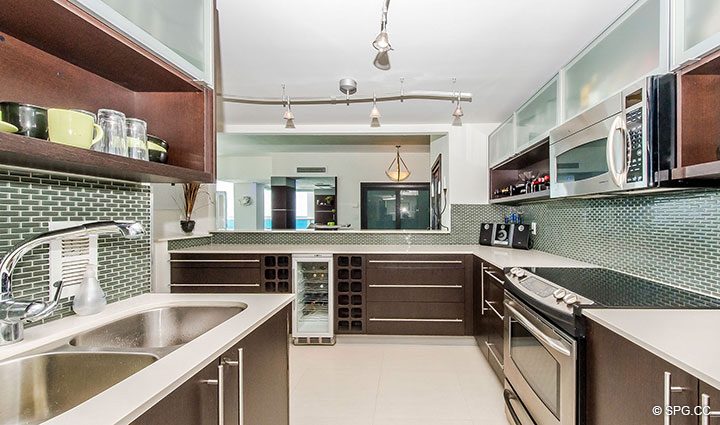 Beatuiful Gourmet Kitchen в пентхаусе 10 в резиденциях Sian Ocean, Роскошные апартаменты с видом на океан Голливуд-Бич, Флорида 33019