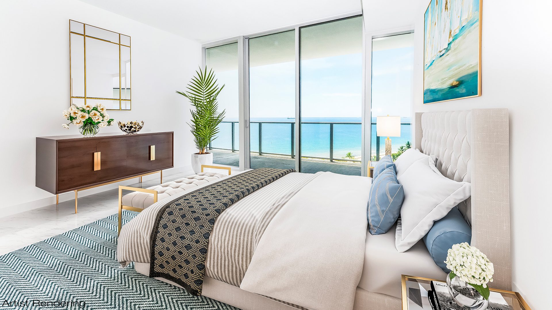 Artist Rendering Residence N902 at Auberge Beach Residences and Spa Fort Lauderdale, FL 33305