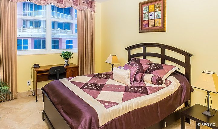 Guest Bedroom inside Residence 10B, Tower I at The Palms, Luxury Oceanfront Condominiums Fort Lauderdale, Florida 33305