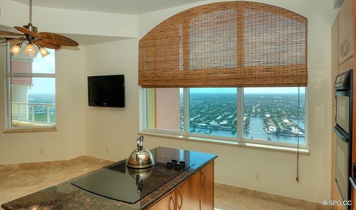 Kitchen at Luxury Oceanfront Residence 31A, Tower I, The Palms Condominiums, 2100 North Ocean Boulevard, Fort Lauderdale, Florida 33305, Luxury Seaside Condos in ft. lauderdale