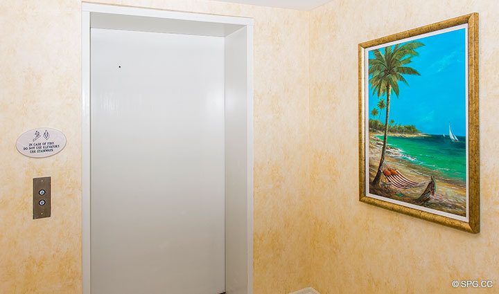 Private Elevator Landing for Residence 6C, Tower I at The Palms, Luxury Oceanfront Condominiums Fort Lauderdale, Florida 33305
