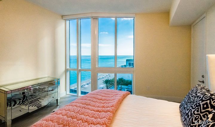 Meerblick von Gästezimmer in Residence 701, Mieten im Trump Towers One, Luxury Oceanfront Condos in Sunny Isles Beach, Florida 33160