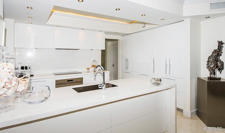Totally Renovated Designer Kitchen in Residence 5D, Tower I at The Palms, Luxury Oceanfront Condominiums Fort Lauderdale, Florida 33305