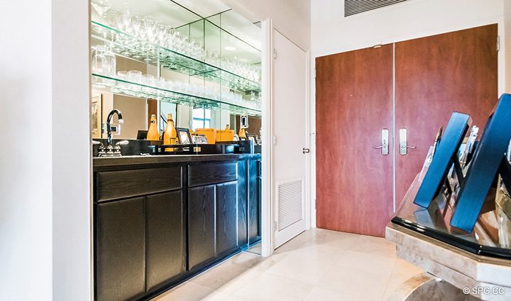 Entry into Residence 1-101 at Oasis, Luxury Oceanfront Condos in Palm Beach, Florida 33480.