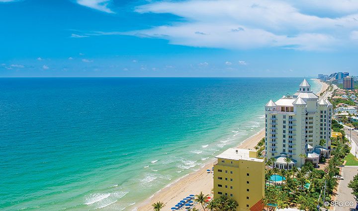 Southeast View at Luxury Oceanfront Residence 21A, Tower II, The Palms Condominiums, 2110 North Ocean Boulevard, Fort Lauderdale Beach, Florida 33305, Luxury Seaside Condos 
