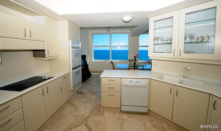 Kitchen, Residence 15E, The Palms, Tower I,  luxury oceanfront condo,2100 North Ocean Boulevard, Fort Lauderdale Beach, Florida 33305, Luxury Waterfront Condos