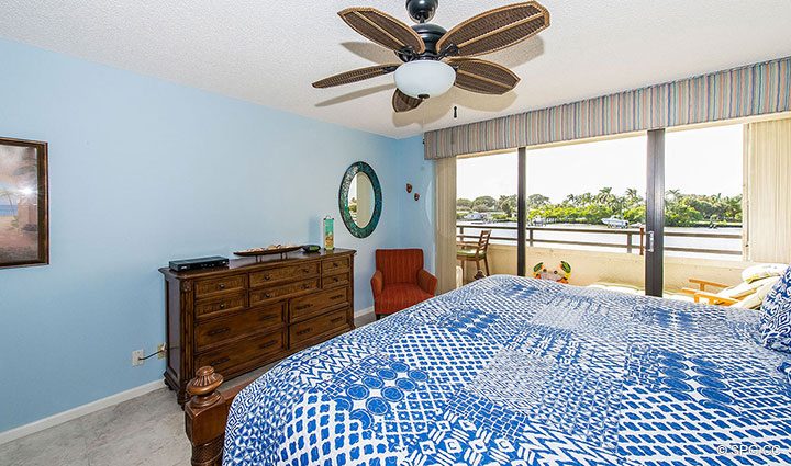 Master Bed with Terrace Access in Residence 214 at The Concordia West, Luxury Waterfront Condos in Palm Beach, Florida 33480