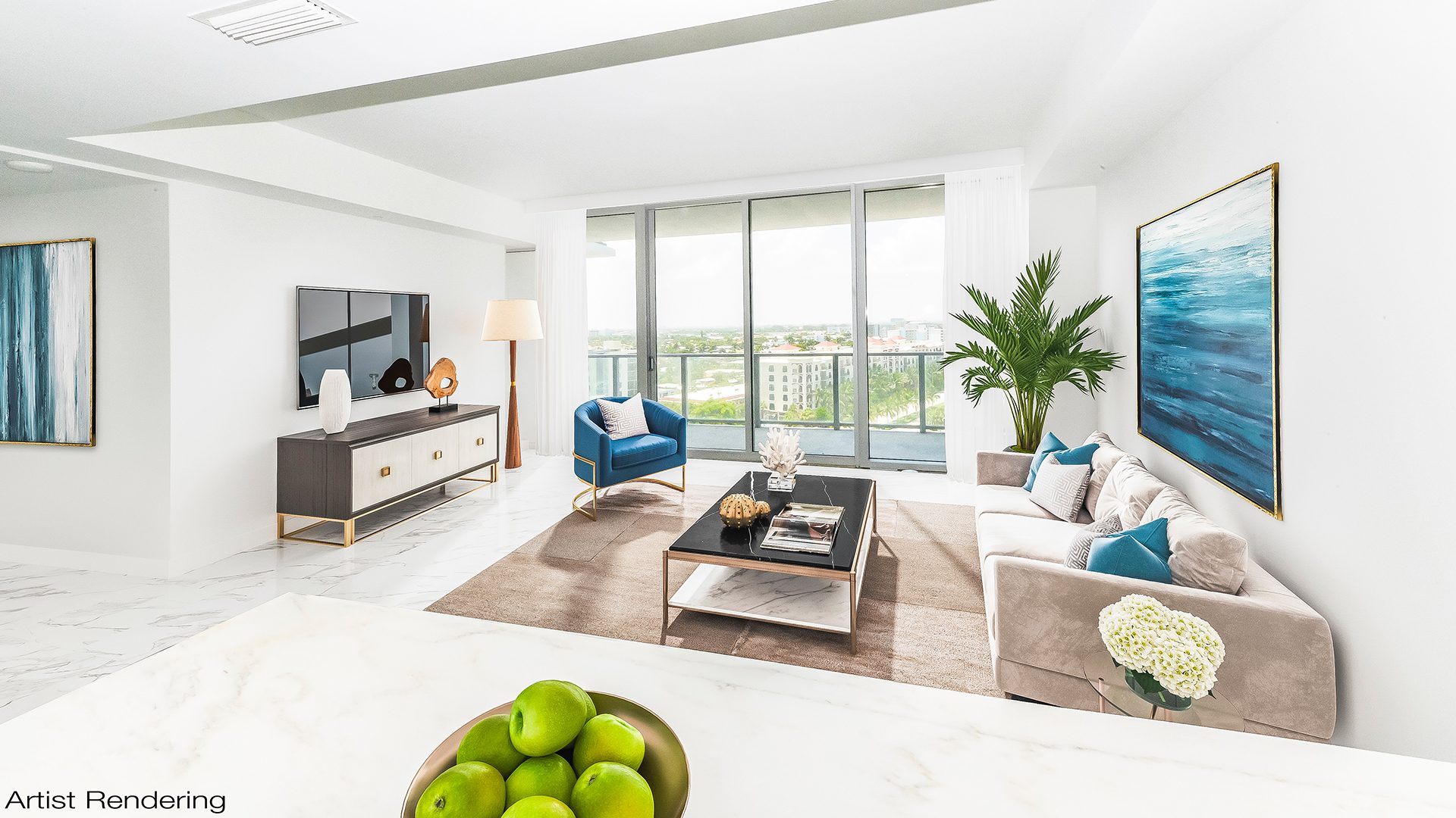 Artist Rendering Residence N902 at Auberge Beach Residences and Spa Fort Lauderdale, FL 33305