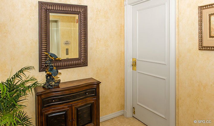 Foyer Entrance into Residence 6C, Tower I at The Palms, Luxury Oceanfront Condominiums Fort Lauderdale, Florida 33305