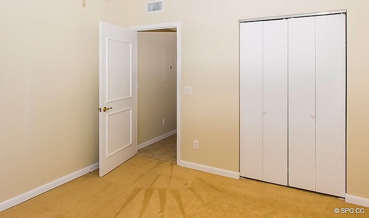 Unfurnished Bedroom in Residence 7C, Tower I at The Palms, Luxury Oceanfront Condominiums, 2100 North Ocean Boulevard, Fort Lauderdale, Florida 33305