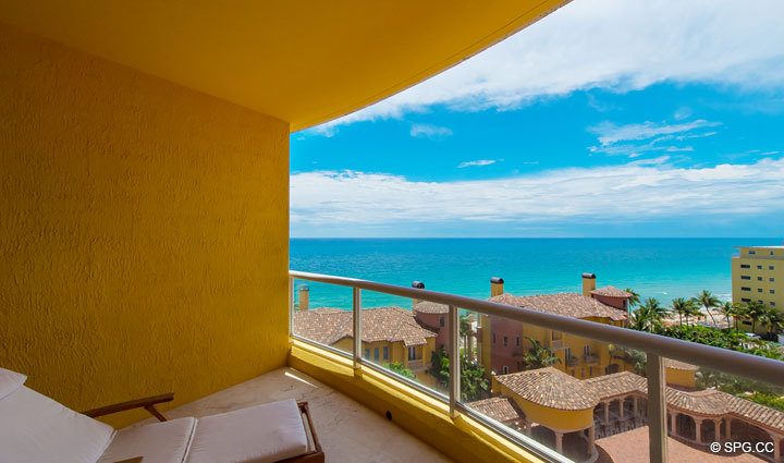 Terrace at Residence 10D, Tower II at The Palms, Luxury Oceanfront Condominiums Fort Lauderdale, Florida 33305