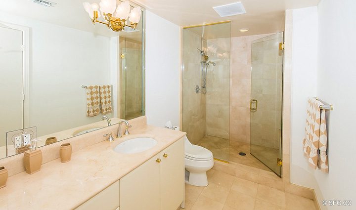 Master Bathroom inside Residence 8B, Tower I at The Palms, Luxury Oceanfront Condominiums Fort Lauderdale, Florida 33305
