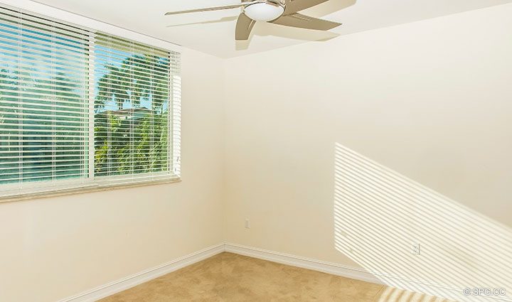 Guest Bedroom inside Residence 204 at The Landings at Las Olas, Luxury Waterfront Condominiums Fort Lauderdale, Florida 33305