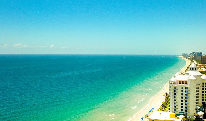 SE Ocean View at Luxury Oceanfront Residence 23B, Tower II,The Palms Condominium, 2110 North Ocean Boulevard, Fort Lauderdale, Florida 33305, Luxury Waterfront Condos