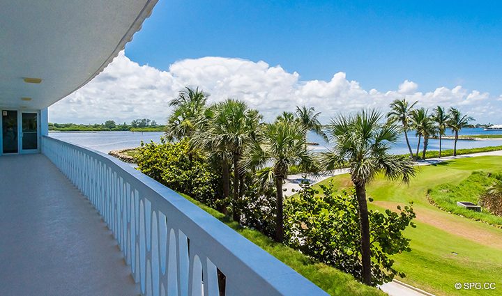 Large Terrace for Residence 316 at The President of Palm Beach, Luxury Waterfront Condos in Palm Beach, Florida 33480