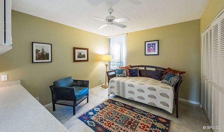 Guest Bedroom inside Residence 214 at The Concordia West, Luxury Waterfront Condos in Palm Beach, Florida 33480