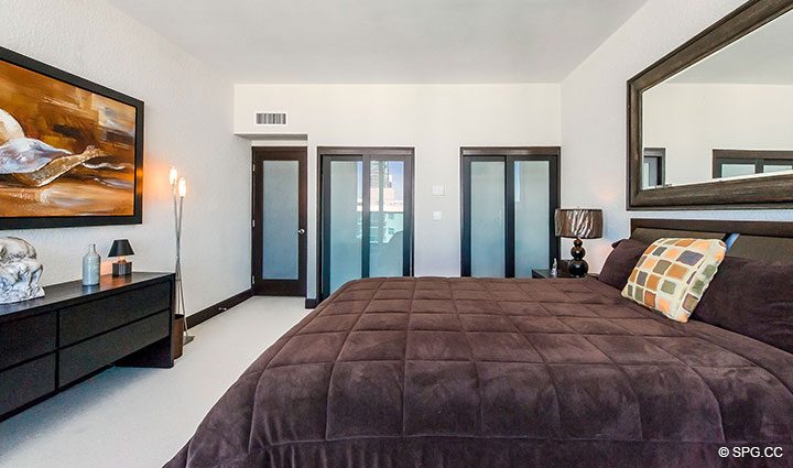 Schlafzimmer im Penthouse 10 bei Sian Ocean Residences, Luxus Oceanfront Eigentumswohnungen Hollywood Beach, Florida 33019