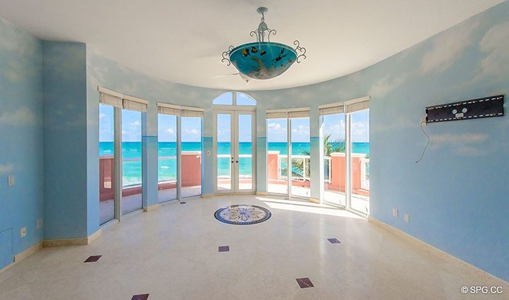 Master Suite with Beachfront Terrace in Oceanfront Villa 7 at The Palms, Luxury Oceanfront Condominiums Fort Lauderdale, Florida 33305