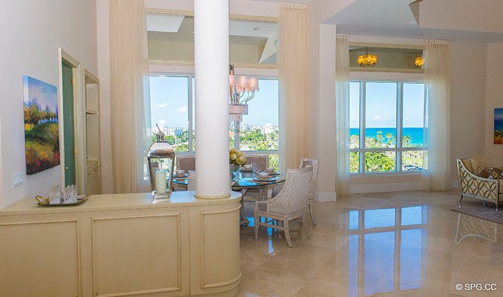 Beautifully Decorated Penthouse 4 at Bellaria, Luxury Oceanfront Condominiums in Palm Beach, Florida 33480.