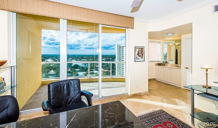 Office/Bedroom Terrace Access in Residence 12A/D, Tower I at The Palms, Luxury Oceanfront Condominiums Fort Lauderdale, Florida 33305