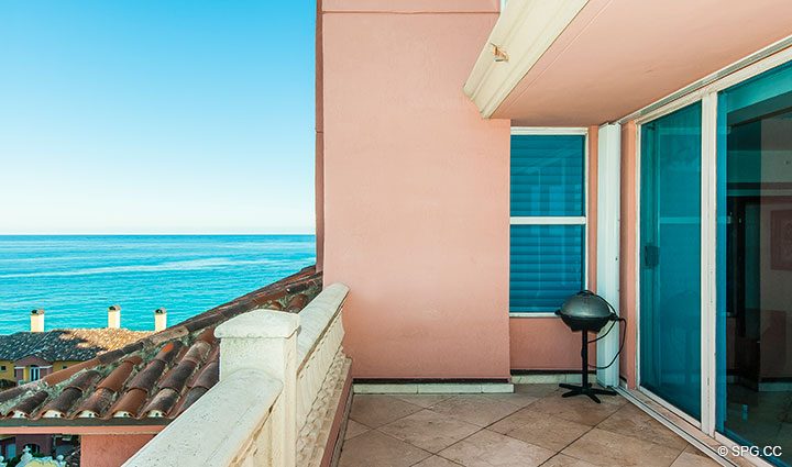 Second Terrace Area for Residence 11B, Tower I at The Palms, Luxury Oceanfront Condominiums Fort Lauderdale, Florida 33305