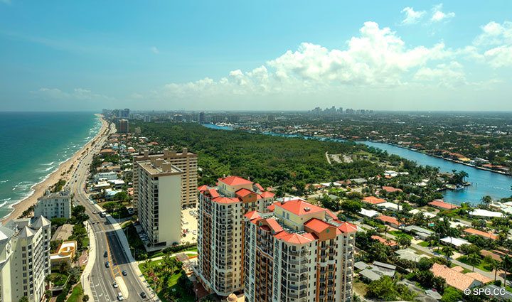 Ocean & Intracoastal View at Luxury Oceanfront Residence 31A, Tower I, The Palms Condominiums, 2100 North Ocean Boulevard, Fort Lauderdale, Florida 33305